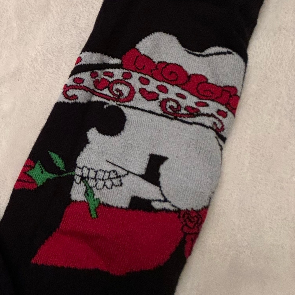 Day of the dead 🌹 💀 Mexican skull cowboy socks 🧦 BRAND NEW - Picture 4 of 6